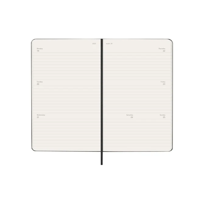 Agenda 2027 Moleskine 12M Planner Weekly 7dagen/2pagina's large hc black