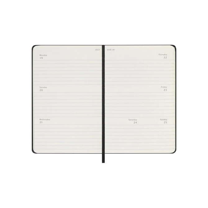 Agenda 2027 Moleskine 12M Planner Weekly 7dagen/2pagina's pocket hc black