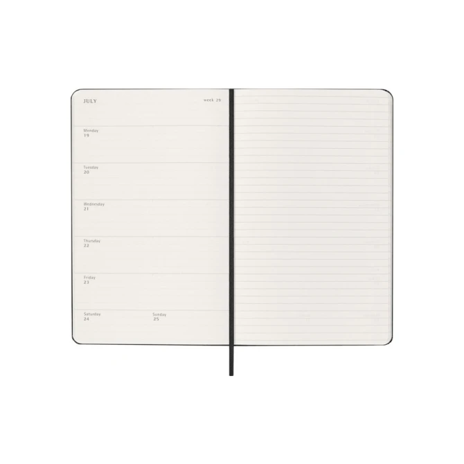 Agenda 2027 Moleskine 18M Planner Weekly 7dagen/1pagina large hc black