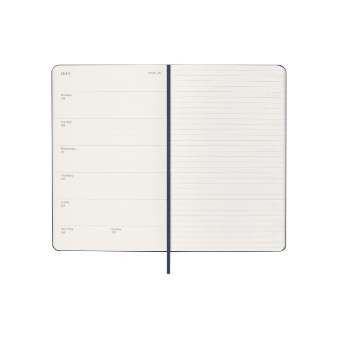 Agenda 2027 Moleskine 18M Planner Weekly 7dagen/1pagina large hc sapphire blue