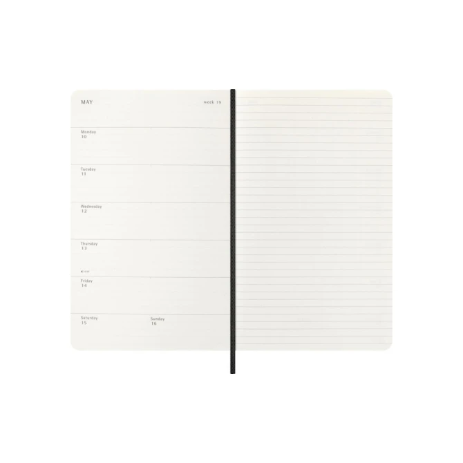 Agenda 2027 Moleskine 18M Planner Weekly 7dagen/1pagina large sc black