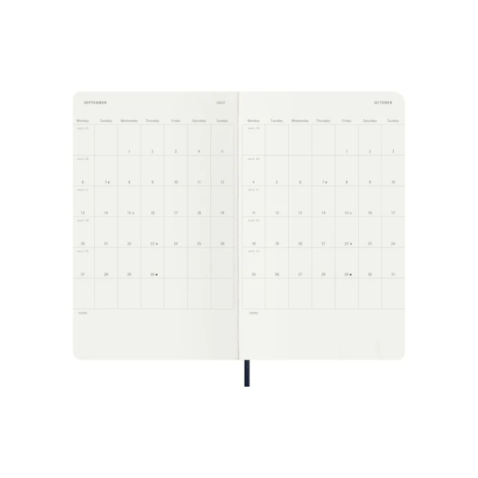 Agenda 2027 Moleskine 18M Planner Weekly 7dagen/1pagina large sc sapphire blue