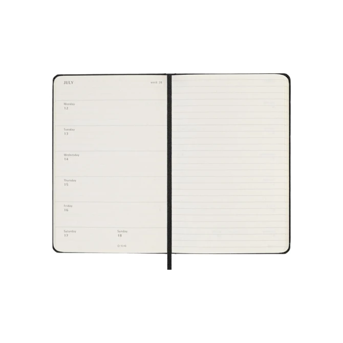Agenda 2027 Moleskine 18M Planner Weekly 7dagen/1pagina pocket hc black