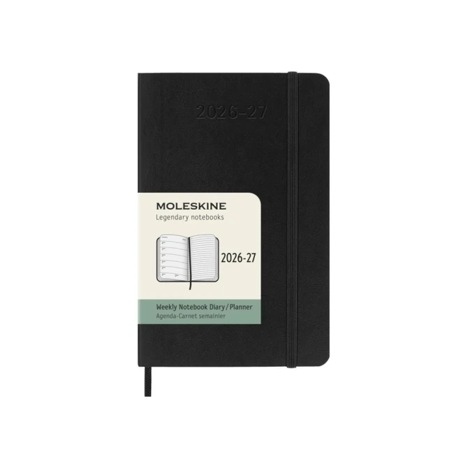 Agenda 2027 Moleskine 18M Planner Weekly 7dagen/1pagina pocket sc black