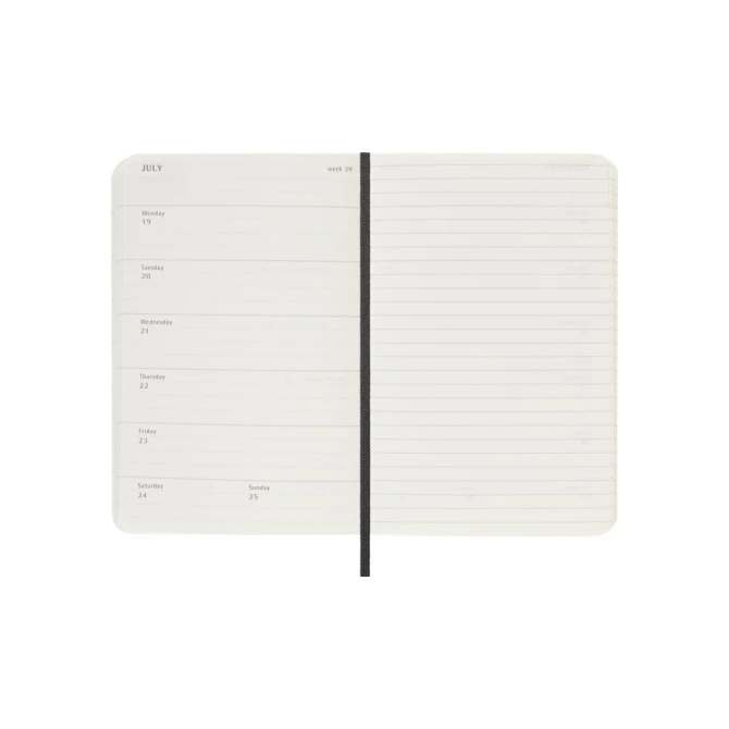 Agenda 2027 Moleskine 18M Planner Weekly 7dagen/1pagina pocket sc black
