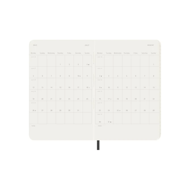 Agenda 2027 Moleskine 18M Planner Weekly 7dagen/1pagina pocket sc black