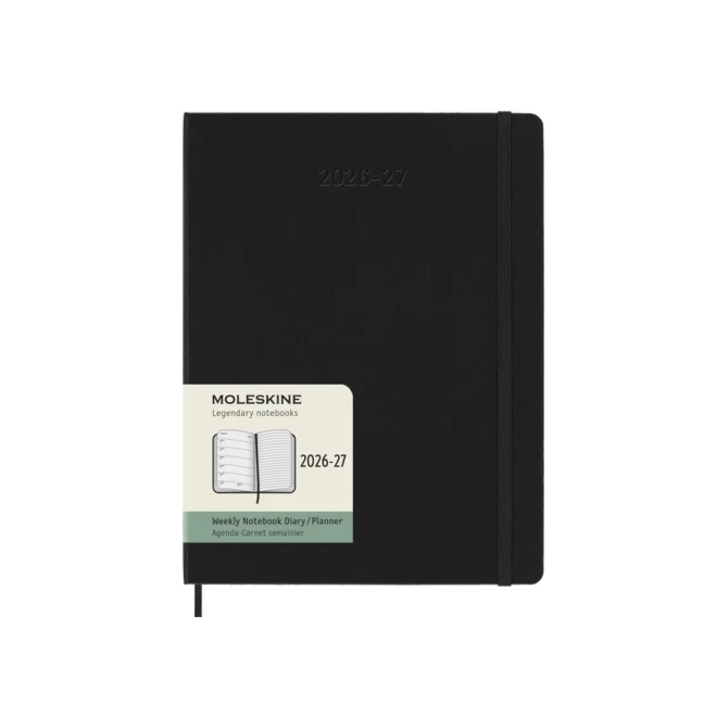 Agenda 2027 Moleskine 18M Planner Weekly 7dagen/1pagina xl hc black