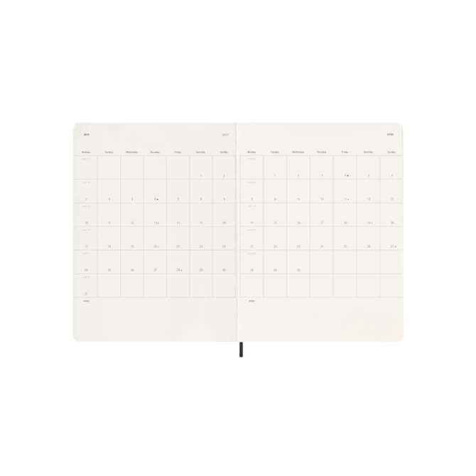 Agenda 2027 Moleskine 18M Planner Weekly 7dagen/1pagina xl sc black