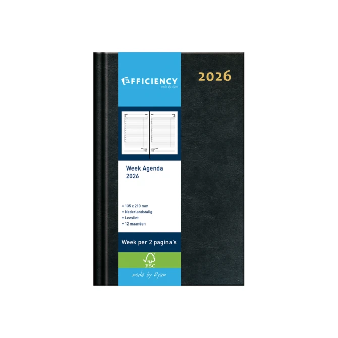 Agenda 2027 Ryam Efficiency Baladek 7dagen/2pagina's zwart