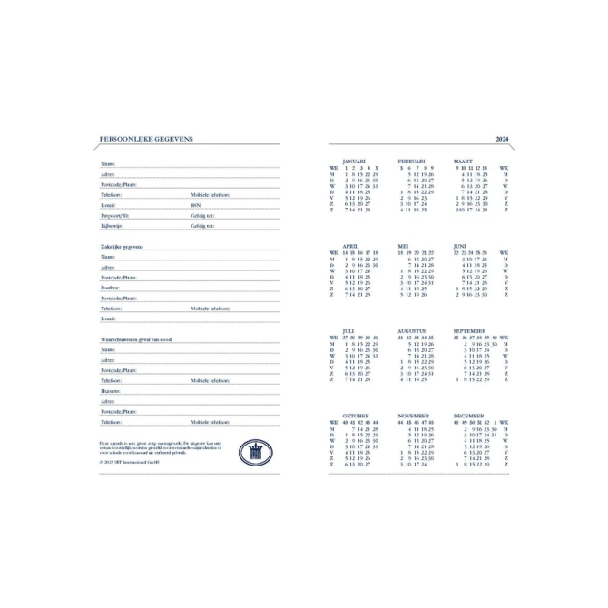 Agenda 2027 Ryam Memoplan 7 Mundior 7dagen/2pagina's zwart
