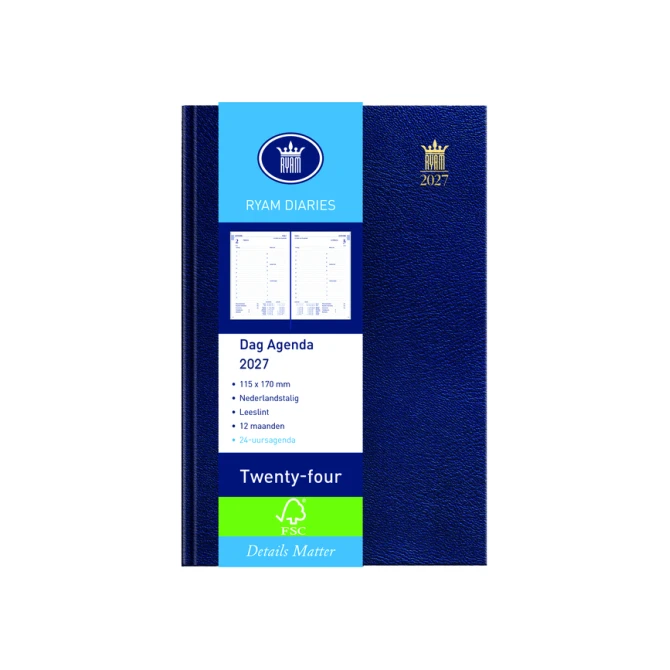 Agenda 2027 Ryam Twenty-four Mundior 1dag/1pagina blauw