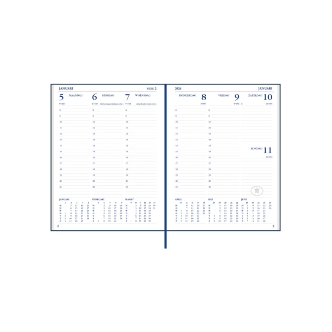 Agenda 2027 Ryam Weekplan Plus Mundior groot letter 7dagen/2pagina's assorti