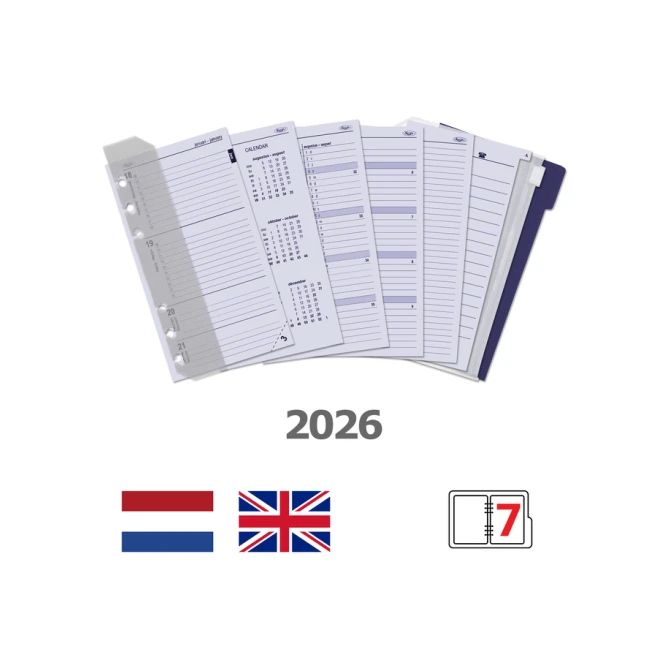 Agendavulling 2027 Kalpa Personal jaardoos 7dagen/2pagina's