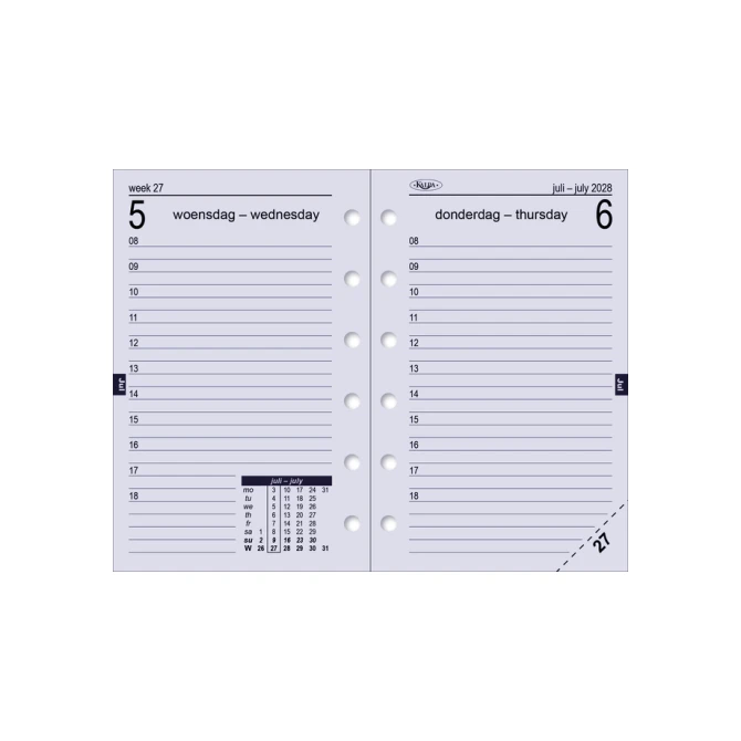 Agendavulling 2027 Kalpa Pocket 1dag/1pagina