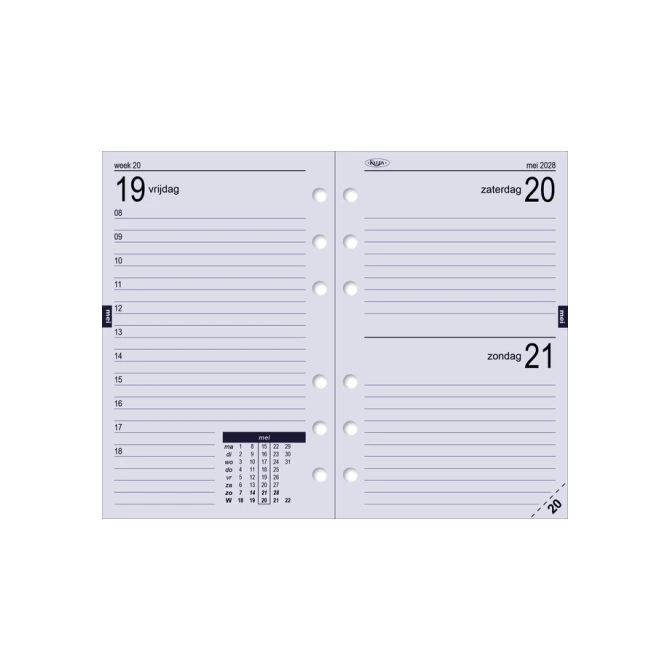 Agendavulling 2027 Kalpa Senior 1dag/1pagina