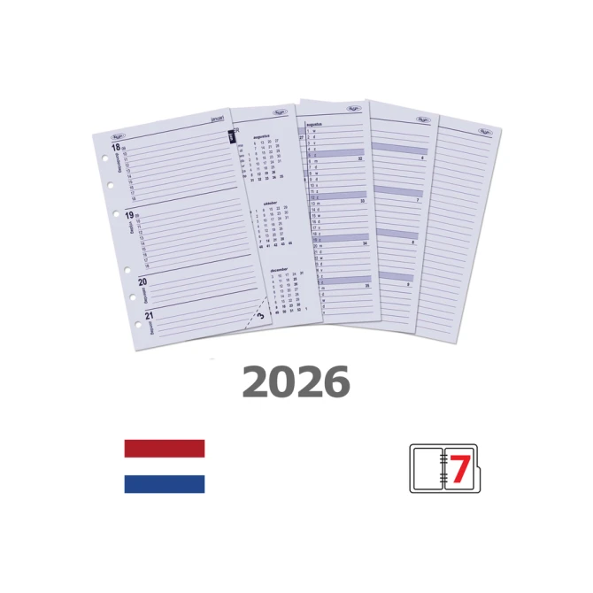 Agendavulling 2027 Kalpa Senior 7dagen/2pagina's