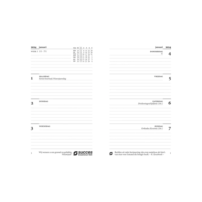 Agendavulling 2027 Succes Senior 7dagen/2pagina's