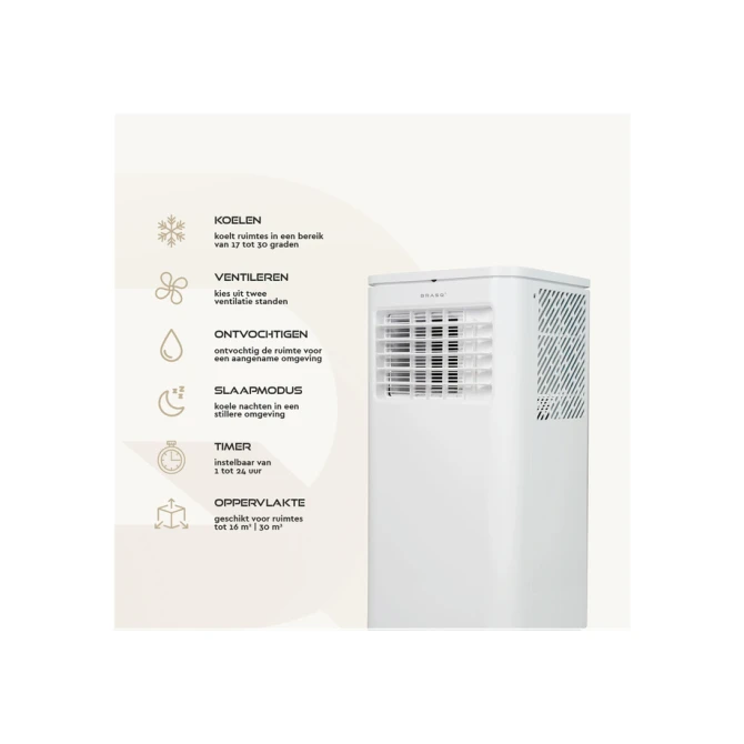 Airconditioning BRASQ MAC9000 9000 BTU wit