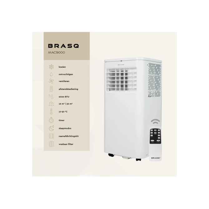 Airconditioning BRASQ MAC9000 9000 BTU wit