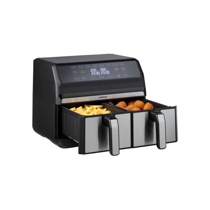 Airfryer Inventum 2 x 4 liter 1700 watt zwart/rvs