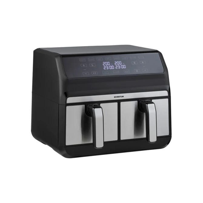 Airfryer Inventum 2 x 4 liter 1700 watt zwart/rvs