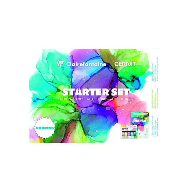 Alcoholinkt Clairefontaine & Cernit starterset 8-delig