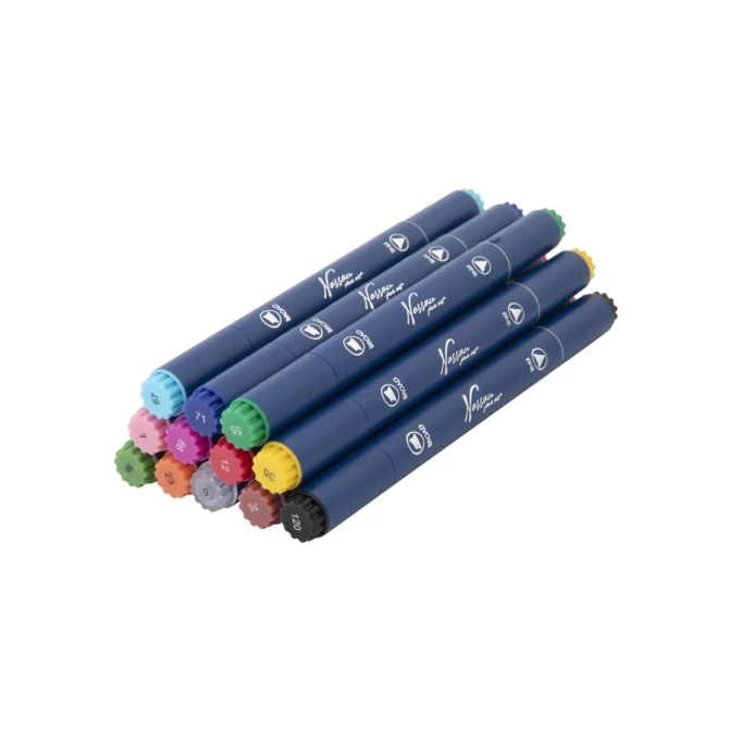 Alcoholmarkers Nassau Arts duopunt set à 12 kleuren