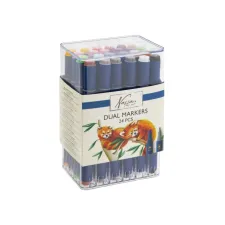 Alcoholmarkers Nassau Arts duopunt set à 24 kleuren Alcoholmarkers Nassau Arts duopunt set à 24 kleuren