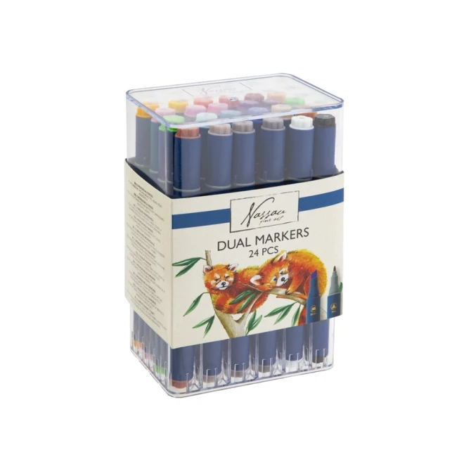 Alcoholmarkers Nassau Arts duopunt set à 24 kleuren