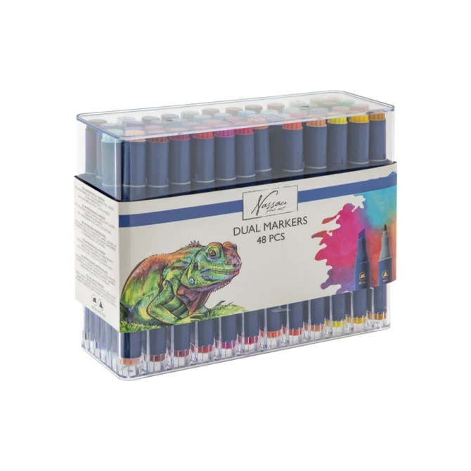 Alcoholmarkers Nassau Arts duopunt set à 48 kleuren