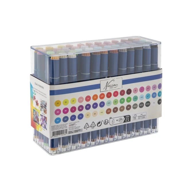 Alcoholmarkers Nassau Arts duopunt set à 48 kleuren