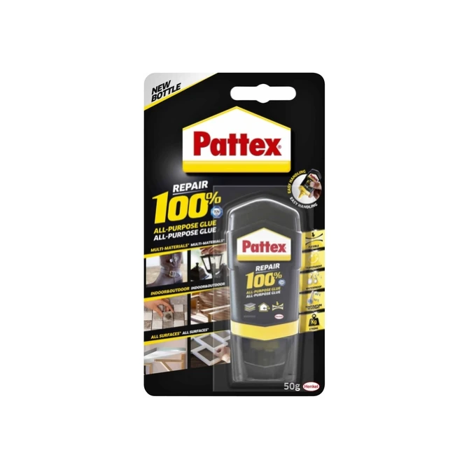 Alleslijm Pattex 100% tube 50 gram op blister