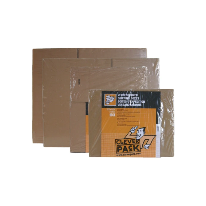 Amerikaanse vouwdoos CleverPack 305x220x250mm B-golf bruin 10 stuks