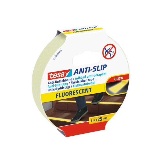 Anti-slip tape tesa® 5mx25mm fluoriserend