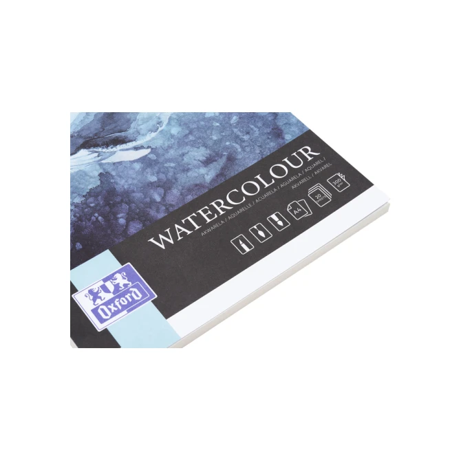 Aquarelblok Oxford Watercolour A4 20 vel 300 gram gelijmd