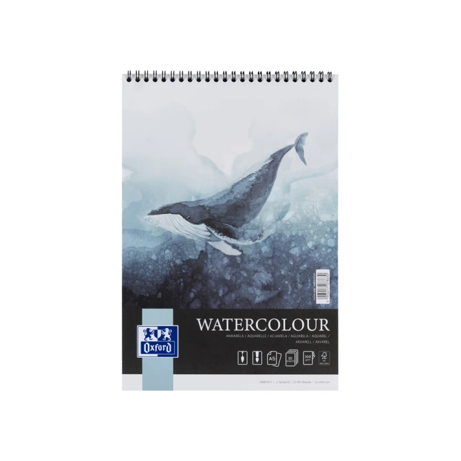 Aquarelblok Oxford Watercolour A5 20 vel 300 gram spiraal