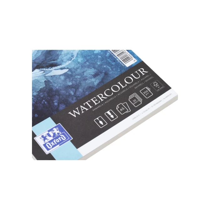 Aquarelblok Oxford Watercolour A5 20 vel 300 gram spiraal