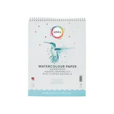 Aquarelblok Qrea 24x32 20 vel 200gr spiraal
