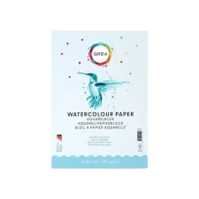 Aquarelblok Qrea A4 20vel 200gr gelijmd