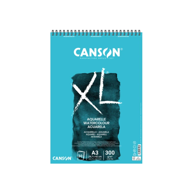 Aquarelpapier Canson XL 30vel 300gr A3 wit