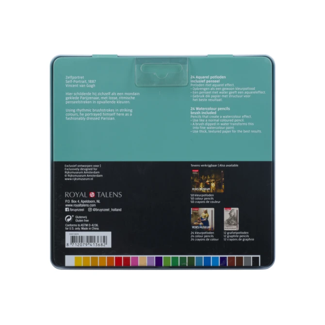 Aquarelpotlood Bruynzeel Rijksmuseum Vincent van Gogh blik à 24 kleuren