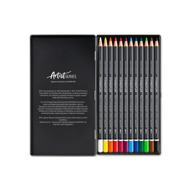 Aquarelpotlood Staedtler Mars Lumograph set à 12 kleuren