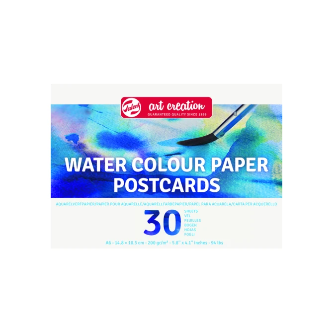 Aquarelverfpapier Talens Art Creation 30 witte vellen 200gr 148x105mm blauw