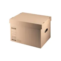 Archief- en transportdoos met deksel Leitz Premium 335x280x440mm natuurbruin