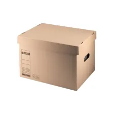 Archief- en transportdoos met deksel Leitz Premium 335x280x440mm natuurbruin