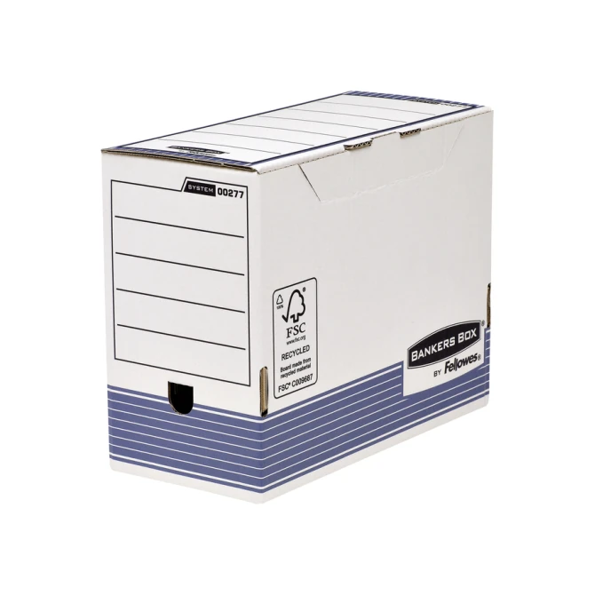 Archiefdoos Bankers Box System A4 150mm wit blauw
