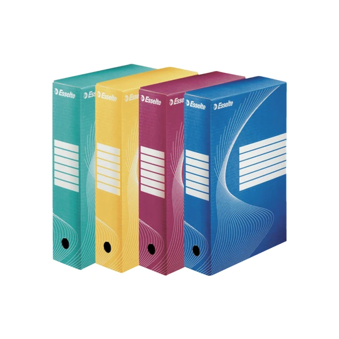Archiefdoos Esselte Boxycolor 80mm 352x250mm blauw