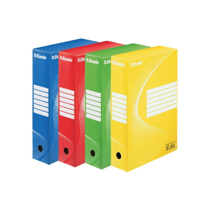 Archiefdoos Esselte Boxycolor 80mm 352x250mm geel