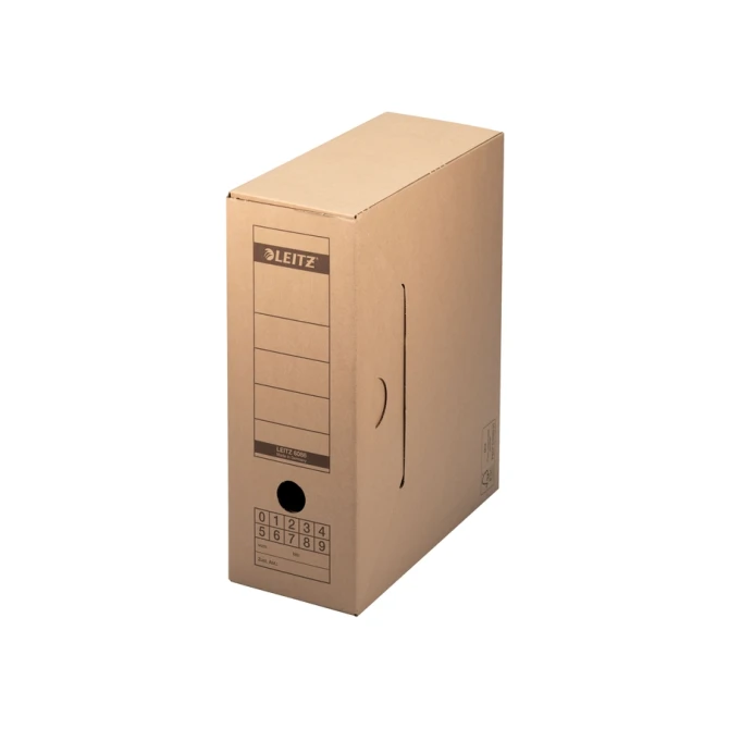 Archiefdoos met deksel Leitz Premium 120x275x325mm natuurbruin