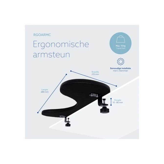 Armsteun R-Go Ergonomisch Zwart